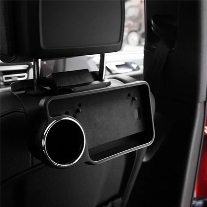 9700 Foldable Car Back Seat Organizer Cup Holder Rear Seat Table Tray for Food Beverage