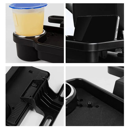 9700 Foldable Car Back Seat Organizer Cup Holder Rear Seat Table Tray for Food Beverage