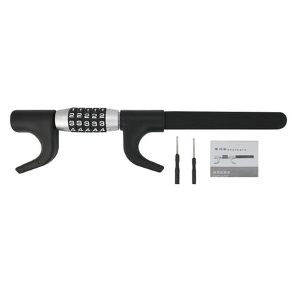 Anti-Theft Retractable Alloy Car Steering Wheel Lock 5 Digit Password Vehicle Steering Wheel Security Lock