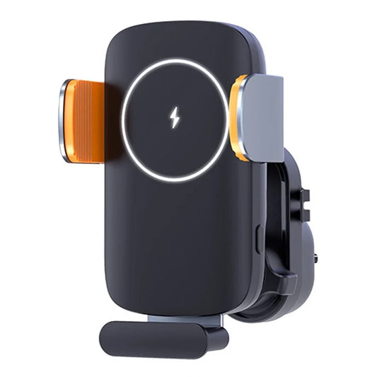 Car Air Outlet Clip Wireless Charger 360 Degree Rotatable Solar Powered Phone Holder Bracket