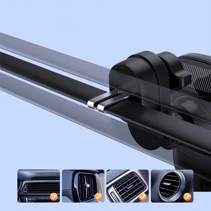 Car Air Outlet Clip Wireless Charger 360 Degree Rotatable Solar Powered Phone Holder Bracket