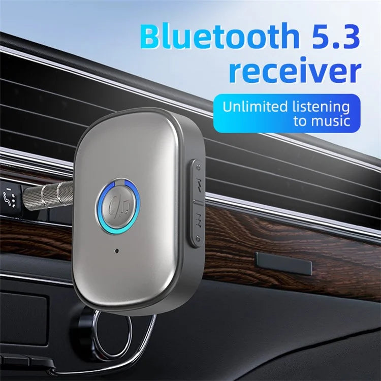 W1 Hands Free AUX Car Bluetooth Receiver Portable Mini BT 5.3 Receiver Car Audio Adapter