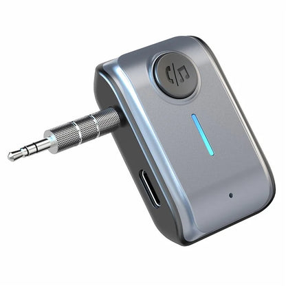 W2 Hands Free AUX Car Bluetooth Receiver Portable BT 5.3 Car Audio Adapter with Type-C Input, TF Card Slot