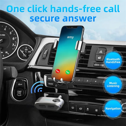 W2 Hands Free AUX Car Bluetooth Receiver Portable BT 5.3 Car Audio Adapter with Type-C Input, TF Card Slot