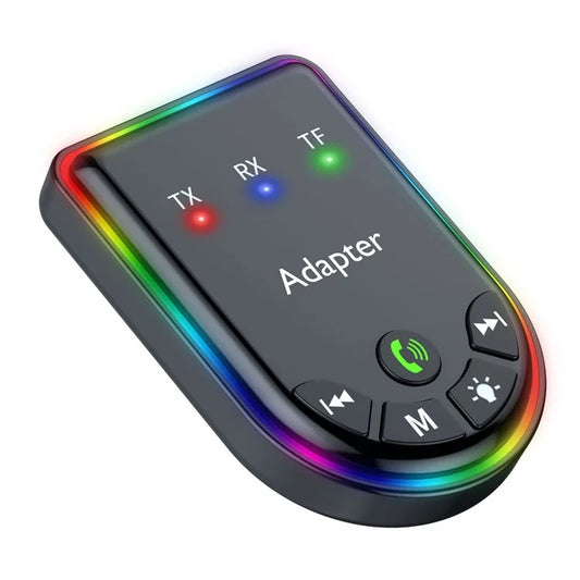 Q4 2-in-1 TX / RX Adapter Bluetooth 5.3 Car MP3 Player with Light