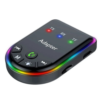 Q4 2-in-1 TX / RX Adapter Bluetooth 5.3 Car MP3 Player with Light