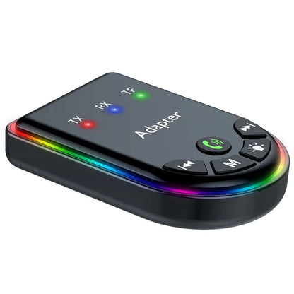 Q4 2-in-1 TX / RX Adapter Bluetooth 5.3 Car MP3 Player with Light