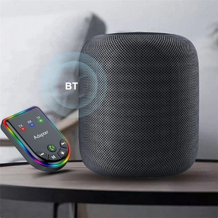 Q4 2-in-1 TX / RX Adapter Bluetooth 5.3 Car MP3 Player with Light