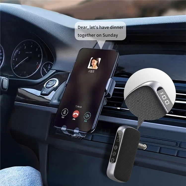 GR11-JL Wireless Bluetooth 5.3 Adapter Metal Audio Receiver Transmitter Support 2 Phones