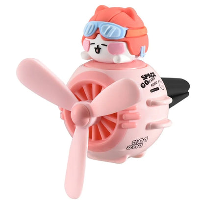 ICARER FAMILY Cartoon Animal Aircraft Car Aromatherapy Air Outlet Clip Air Freshener