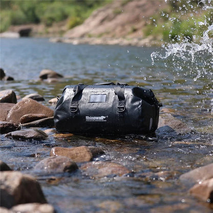 RHINOWALK MT20450BK 45L Waterproof Motorcycle Tail Bag Rear Seat Pouch with Shoulder Strap