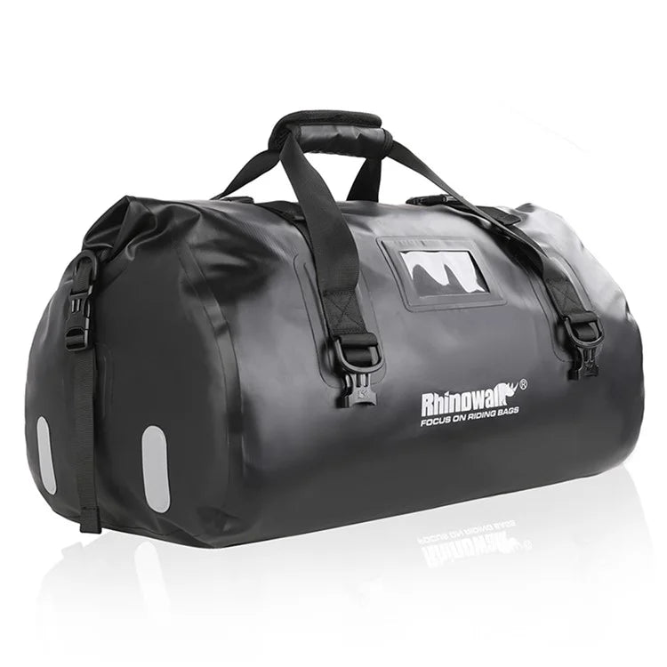 RHINOWALK MT20450BK 45L Waterproof Motorcycle Tail Bag Rear Seat Pouch with Shoulder Strap