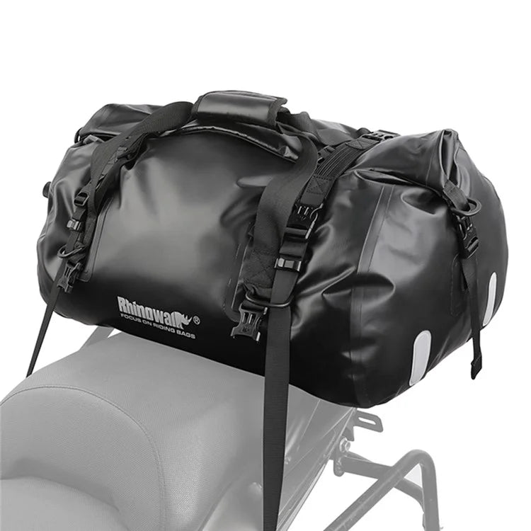RHINOWALK MT20450BK 45L Waterproof Motorcycle Tail Bag Rear Seat Pouch with Shoulder Strap