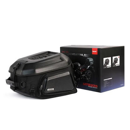 RHINOWALK MT2335 23L-35L Expandable Hardshell Motorcycle Tail Bag Polyester Backpack Shoulders Bag