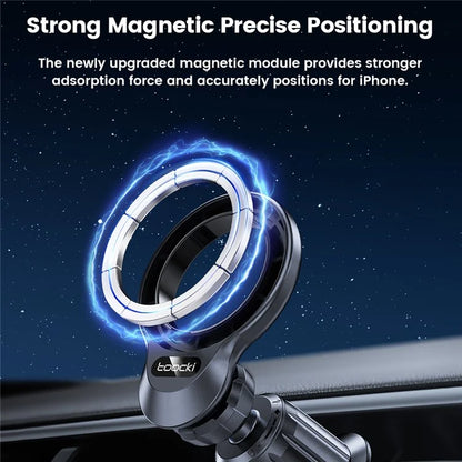 TOOCKI TQ-ZJ22 Car Phone Holder Suction Cup Bracket Magnetic Adsorption Cellphone Stand