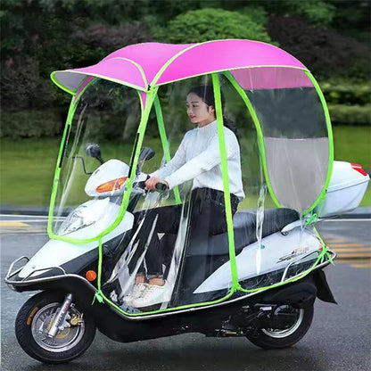 Electric Bike Motorcycle Rain Shelter Fully Enclosed Motorbike Umbrella Awning Rain Hood