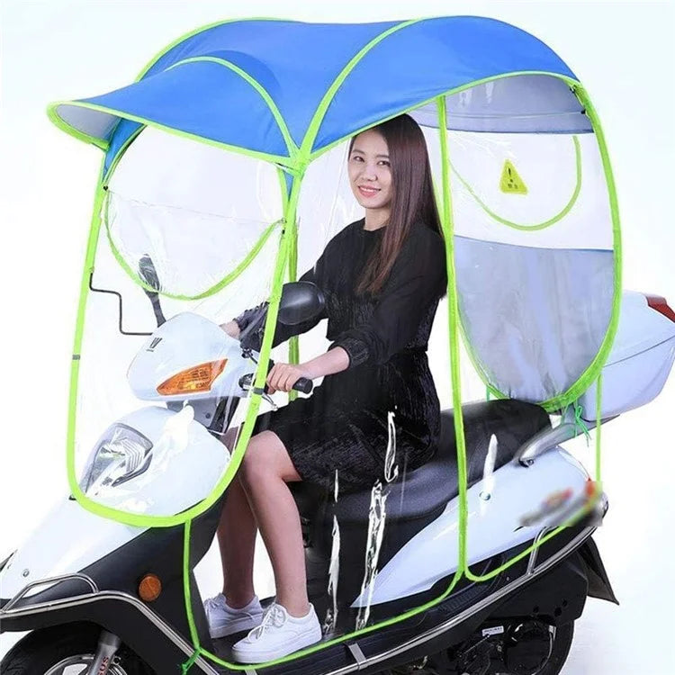 Electric Bike Motorcycle Rain Shelter Fully Enclosed Motorbike Umbrella Awning Rain Hood