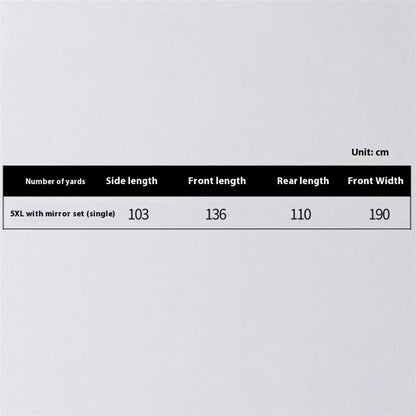 Men Women Electric Bike Motorcycle Raincoat Windproof Waterproof Rainwear with Rearview Mirror Cover, 5XL