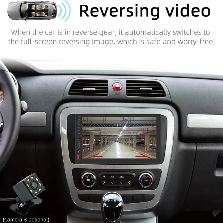 FS02C Car Radio MP5 Player 7" HD Screen Mirror Link Reversing Image FM Radio Receiver