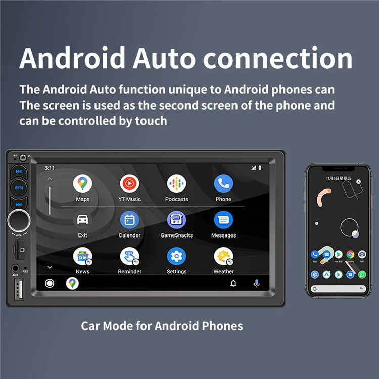 F730C Car Stereo Receiver 7'' Bluetooth Hands-Free Car Radio FM Receiver MP5 Car Player