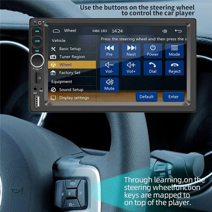 F730C Car Stereo Receiver 7'' Bluetooth Hands-Free Car Radio FM Receiver MP5 Car Player