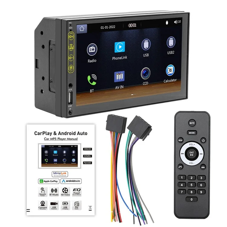 L1 7-inch Car Audio Receiver Bluetooth FM MP5 Player Supports Mirror Link for iOS / Android