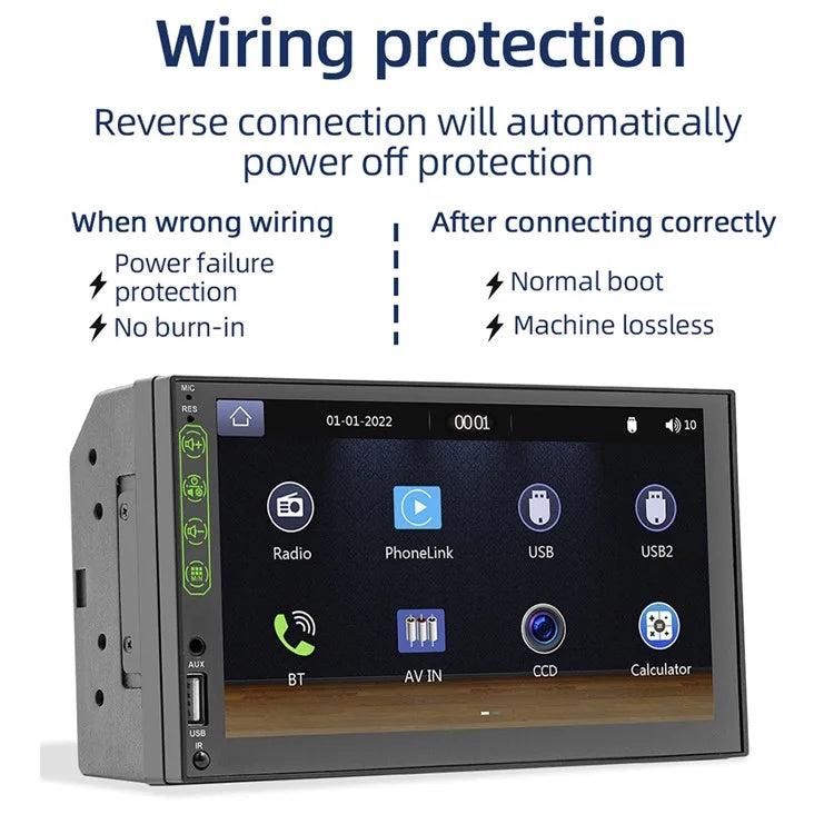 L1 7-inch Car Audio Receiver Bluetooth FM MP5 Player Supports Mirror Link for iOS / Android