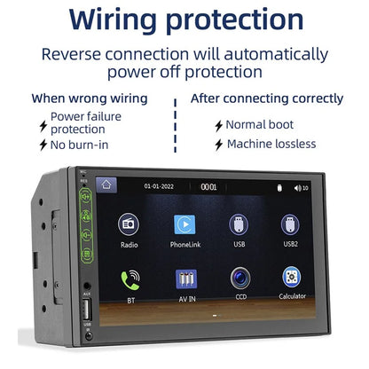 L1 7-inch Car Audio Receiver Bluetooth FM MP5 Player Supports Mirror Link for iOS / Android
