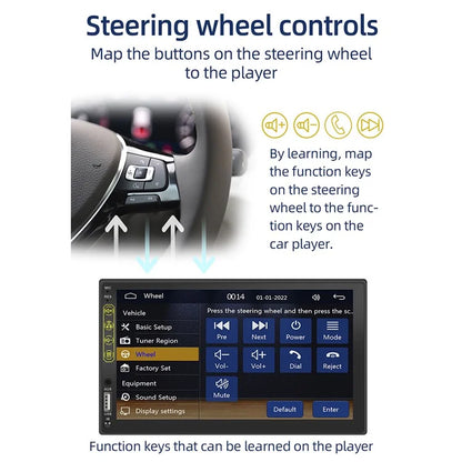 L1 7-inch Car Audio Receiver Bluetooth FM MP5 Player Supports Mirror Link for iOS / Android