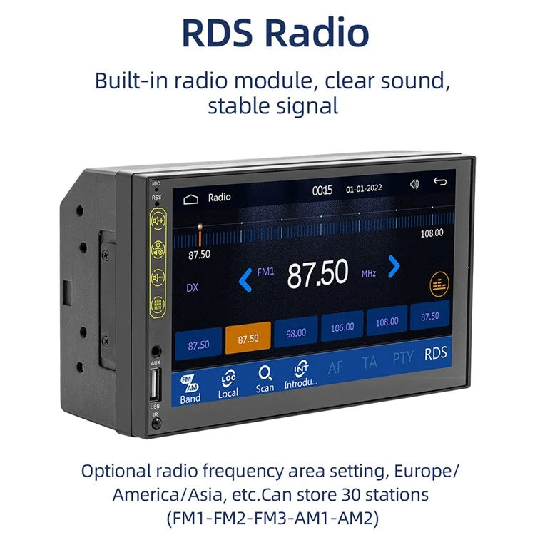 L1 7-inch Car Audio Receiver Bluetooth FM MP5 Player Supports Mirror Link for iOS / Android