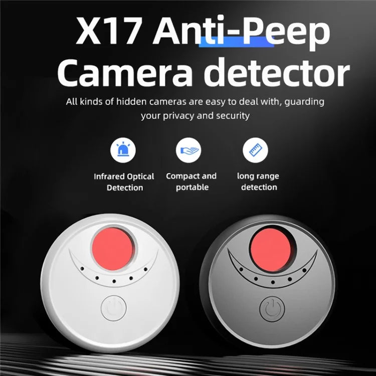 X17 Anti-Peep Camera Detector 4 AI Infrared Lamp Beads Camera Finder Portable GPS Car Signal Location Detector