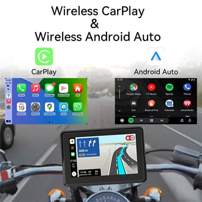 PND-Q5S 5-Inch Display Wireless Car Play Motorcycle GPS Navigator