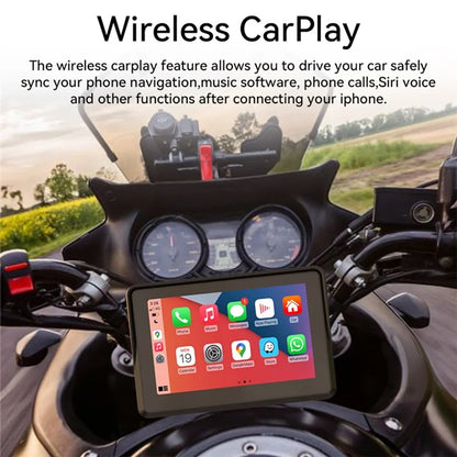 PND-Q5S 5-Inch Display Wireless Car Play Motorcycle GPS Navigator