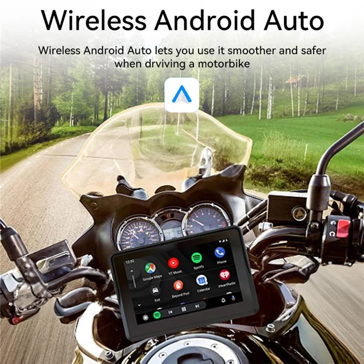 PND-Q5S 5-Inch Display Wireless Car Play Motorcycle GPS Navigator
