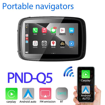 PND-Q5 5-inch Wireless Car Play Portable Motorcycle Navigator Bluetooth HD Video Playback