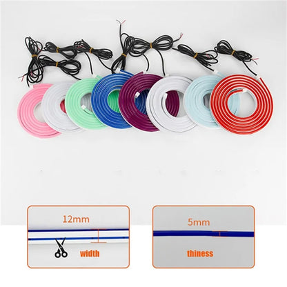 1.2m Car Hood PVC Silicone Flexible Decorative Light Super Bright Waterproof DRL Light Strip
