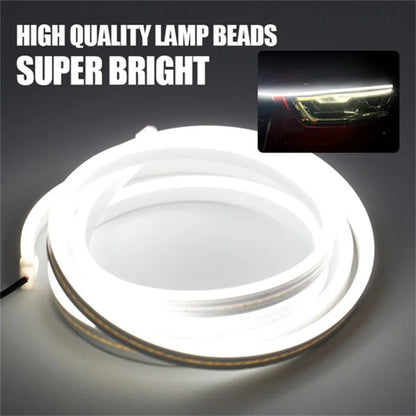 1.2m Car Hood PVC Silicone Flexible Decorative Light Super Bright Waterproof DRL Light Strip
