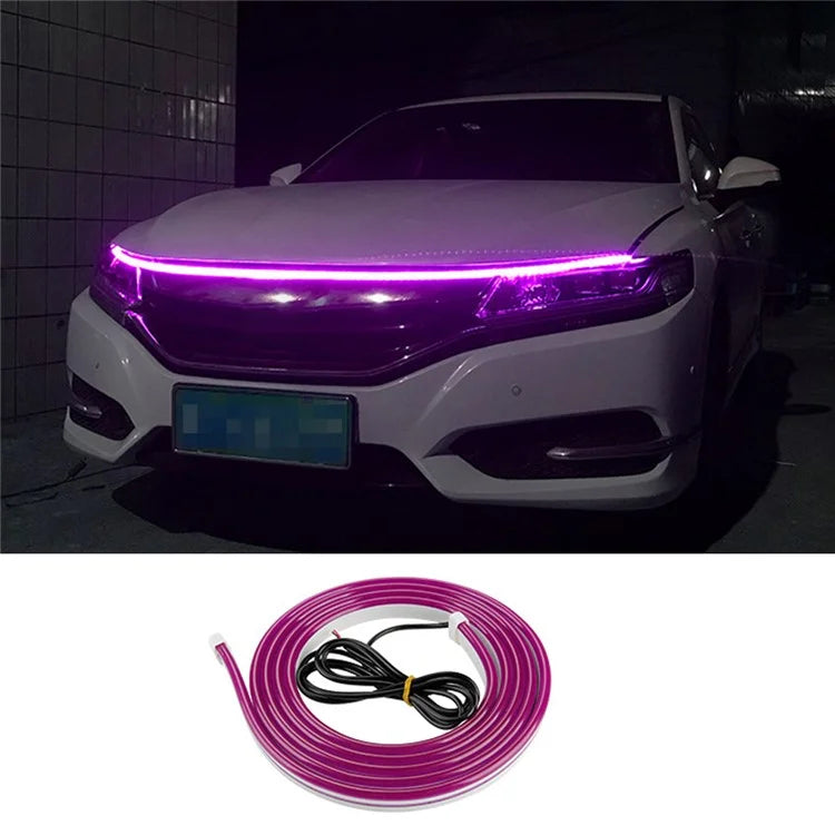1.2m Car Hood PVC Silicone Flexible Decorative Light Super Bright Waterproof DRL Light Strip