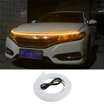 1.5m Car Hood PVC Silicone Waterproof DRL Light Strip Super Bright Flexible Decorative Light