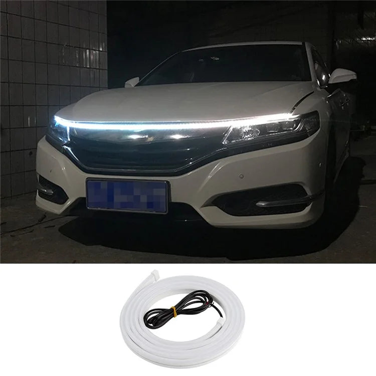 1.5m Car Hood PVC Silicone Waterproof DRL Light Strip Super Bright Flexible Decorative Light