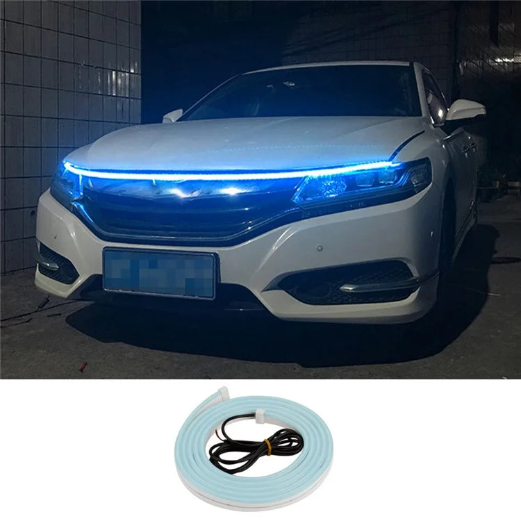 1.5m Car Hood PVC Silicone Waterproof DRL Light Strip Super Bright Flexible Decorative Light