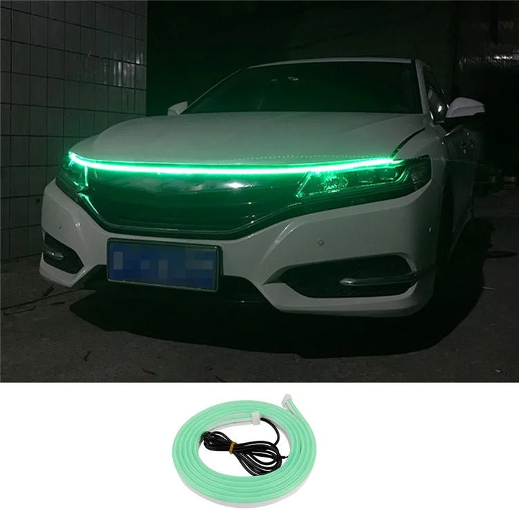 1.5m Car Hood PVC Silicone Waterproof DRL Light Strip Super Bright Flexible Decorative Light