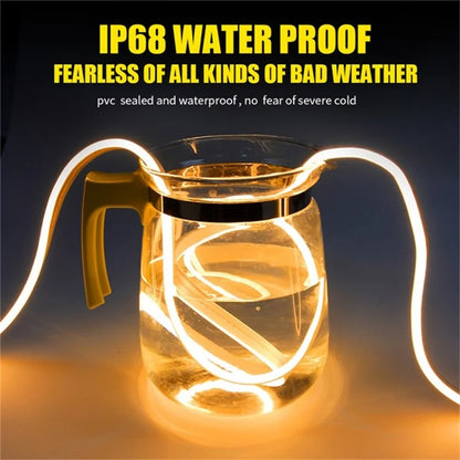 2m Car Hood Decorative DRL Light Strip PVC Silicone Flexible Waterproof Light Strip