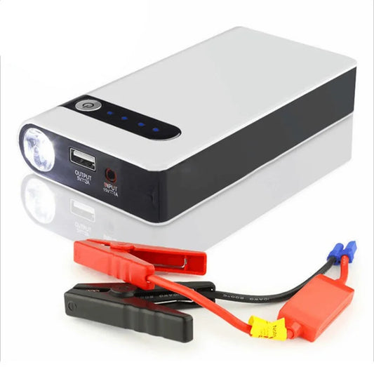 XLJ03 12V Car Emergency Starter Cell Phone Battery Charger Portable 12000mAh Power Bank with Flashlight, (EU Plug)