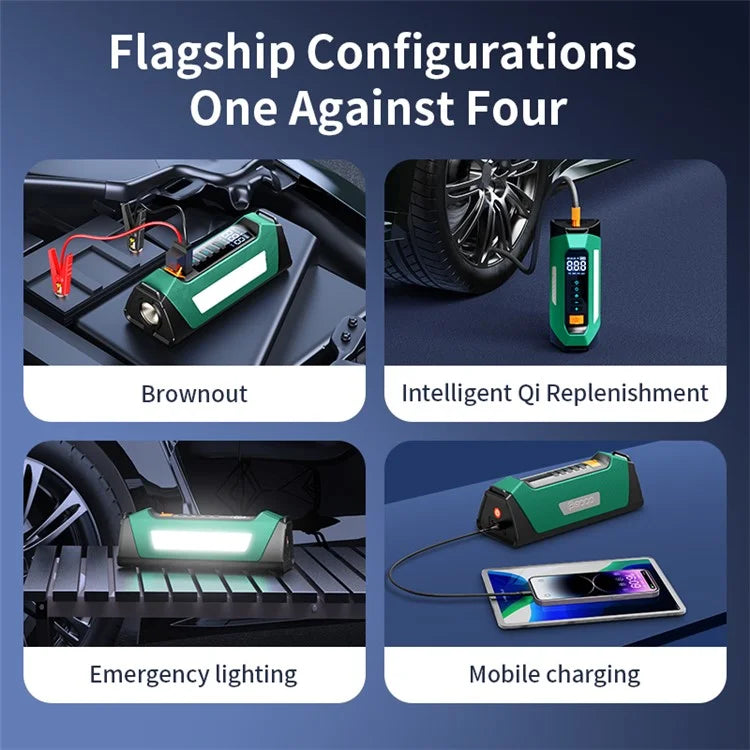 PS-219 All-in-One Emergency Start 6000mAh Battery Power Supply Vehicle Air Pump