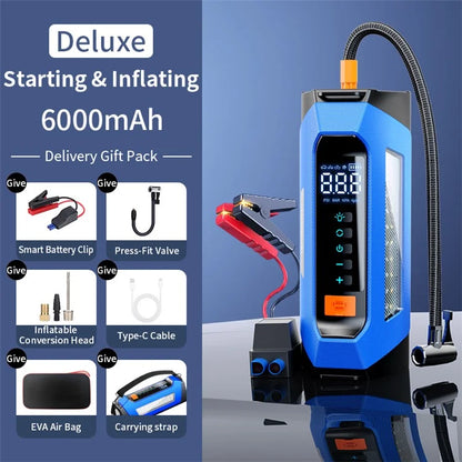 PS-219 All-in-One Emergency Start 6000mAh Battery Power Supply Vehicle Air Pump