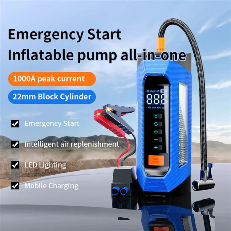 PS-219 All-in-One Emergency Start 6000mAh Battery Power Supply Vehicle Air Pump