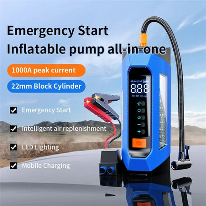 PS-219 All-in-One Emergency Start 6000mAh Battery Power Supply Vehicle Air Pump