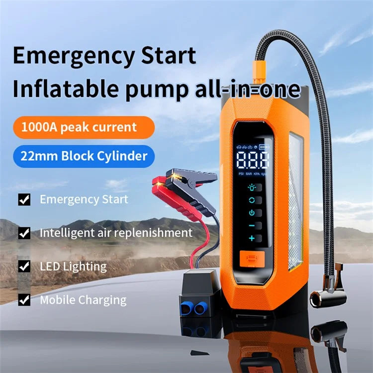 PS-219 All-in-One Emergency Start 6000mAh Battery Power Supply Vehicle Air Pump