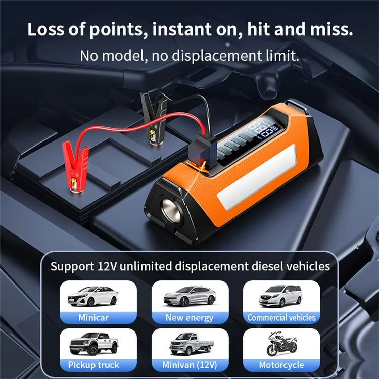 PS-219 All-in-One Emergency Start 6000mAh Battery Power Supply Vehicle Air Pump